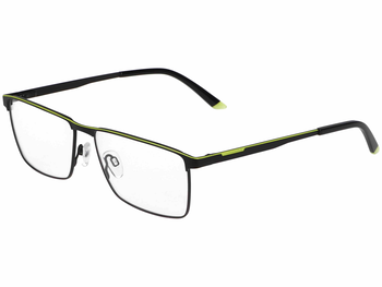 Das Bild zeigt die Brille 3639 6100 der Marke Jaguar in schwarz leicht schräg von der Seite.